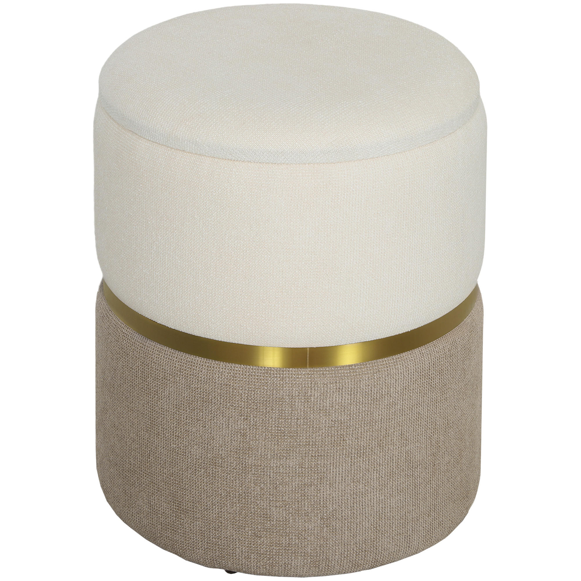 furnicato Sitzhocker Creme 36x44x36 cm