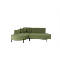 ECKSOFA Valencia Xs - Hellgrün, Holzwerkstoff/Textil (236/165cm) - Fun Möbel