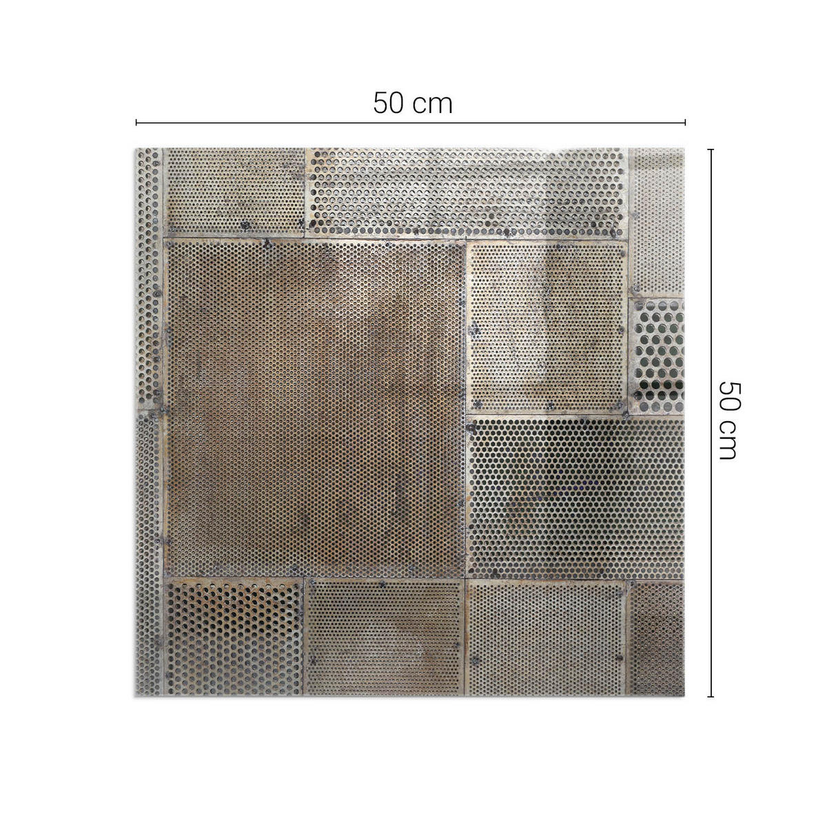 GLASPLATTE für Kamin 50 × 50 cm Beige - Beige, Glas (50/50/0.4cm) - ArtPrintCave