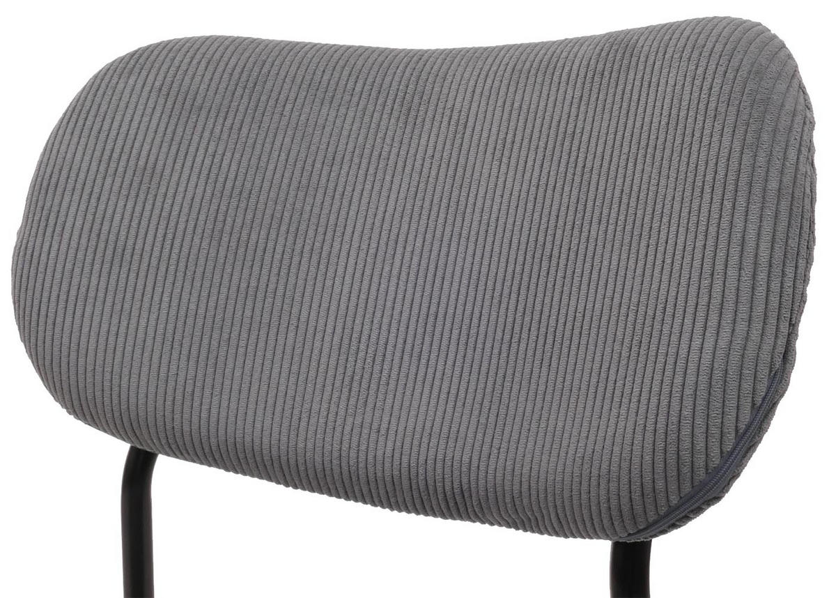 JÍDELNÍ ŽIDLE Šedá, sada 2 ks - šedá/tmavě šedá, textil (44/83/52cm) - MCW