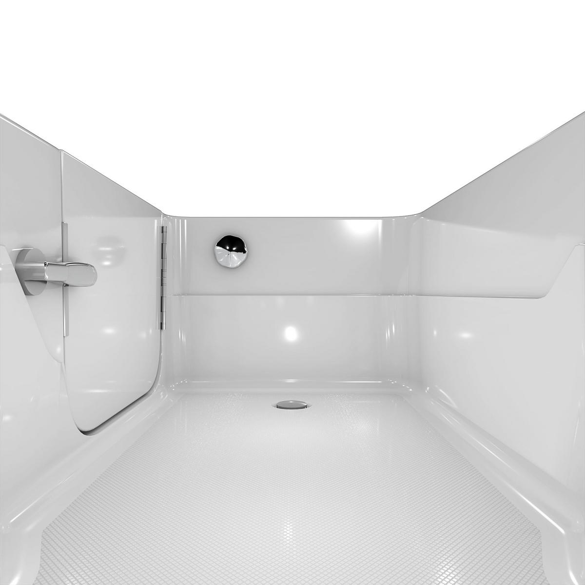 SENIORENWANNE mit Tür S17-R 75x150cm ohne Armatur - Weiß, Glas/Kunststoff (150/54/75cm) - AcquaVapore by Sandra Jentho
