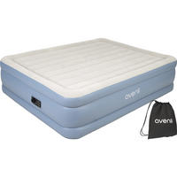 LUFTBETT Luftbett 203 x 152 x 46 cm mit eingebauter Pumpe - Hellblau, Kunststoff (152/203cm) - Avenli