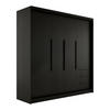 DREHTÜRENSCHRANK KLARI Schwarz/Schwarz/SchubladenSchwarz 200 cm - Schwarz, Holzwerkstoff (200/215/59.5cm) - A&J MöbelLand