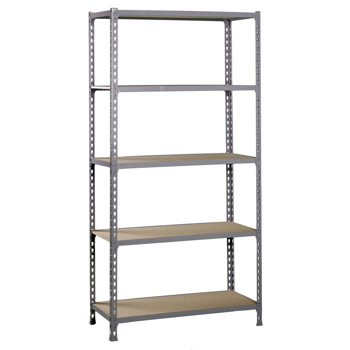 SCHWERLASTREGAL Muli HxBxT 180 x 80 x 40 cm 5 Fachböden Fachlast 150 kg Grau - Grau, Metall (80/180/40cm) - PROREGAL
