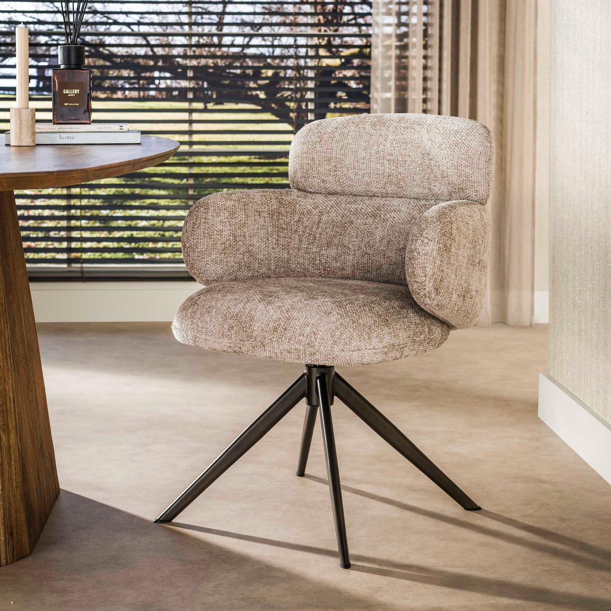 ESSZIMMERSTÜHLE Flex Beige 63/64/83 cm - 2er-Set - Beige, Textil (64/83/63cm) - Hoyz Collection