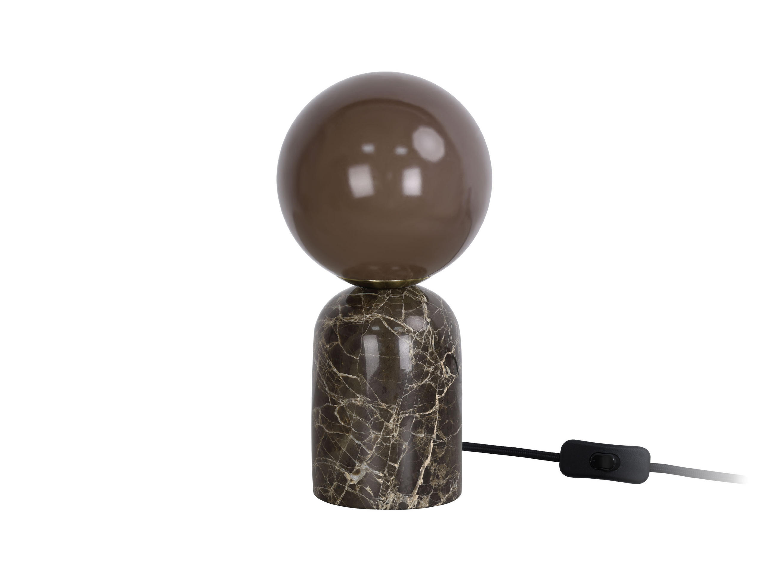 TISCHLAMPE Lazio Sphere Small - Braun - 20 cm - Multicolor, Stein (10/10/20cm) - Leitmotiv