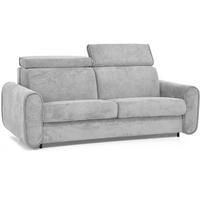 SCHLAFSOFA Pavarti mit italienischem Gestell, 160x195, Hellgrau - Hellgrau/Schwarz, Holzwerkstoff/Textil (214/88/100cm) - Beautysofa