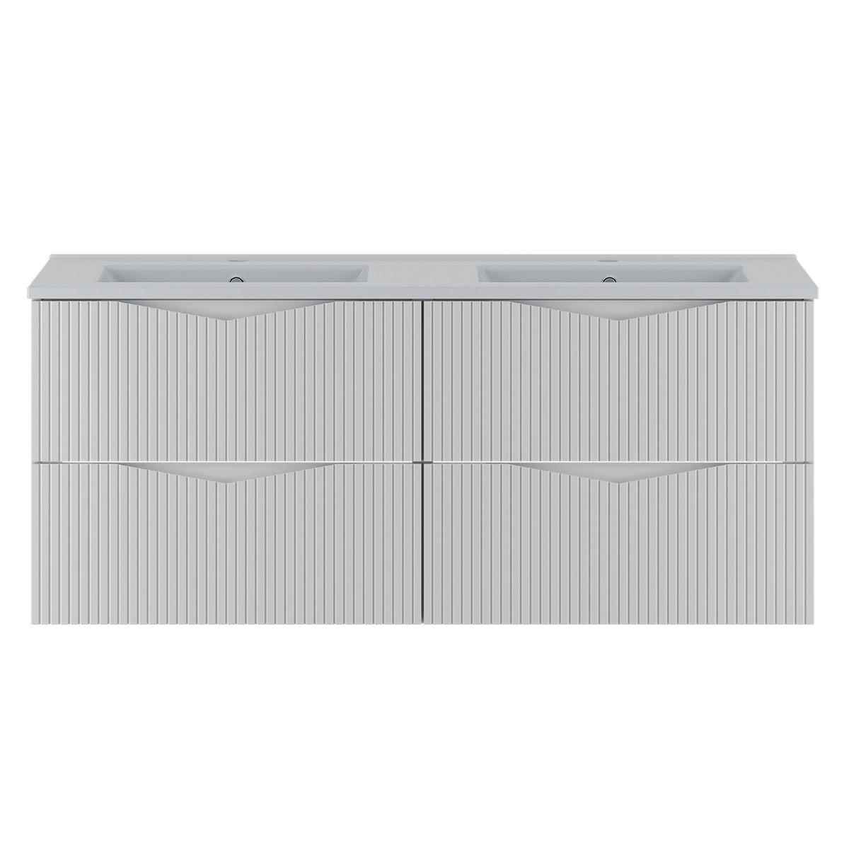 DOPPELWASCHTISCH 120cm Tao Weiß - Weiß, Holzwerkstoff (120/50/45.8cm) - Petits-meubles