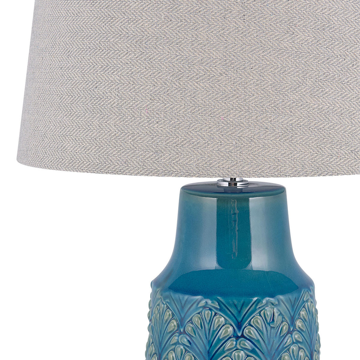 TISCHLAMPE Thaya 35/35/55 cm - Blau, Keramik (35/35/55cm) - Beliani