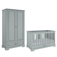SOBA ZA BEBE 2-dijelni Sivi - siva, drvni materijal (152/92/83cm) - Petits-meubles