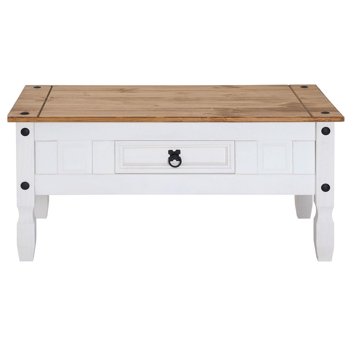 COUCHTISCH CAMPO - Weiß/Braun, Holz (50/95/45cm) - CARO-Möbel