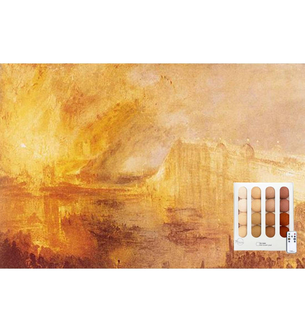 LICHTERKETTE LED Boxen - L'incendie - Beige - Naturfarben, Textil (165cm) - La case du cousin paul