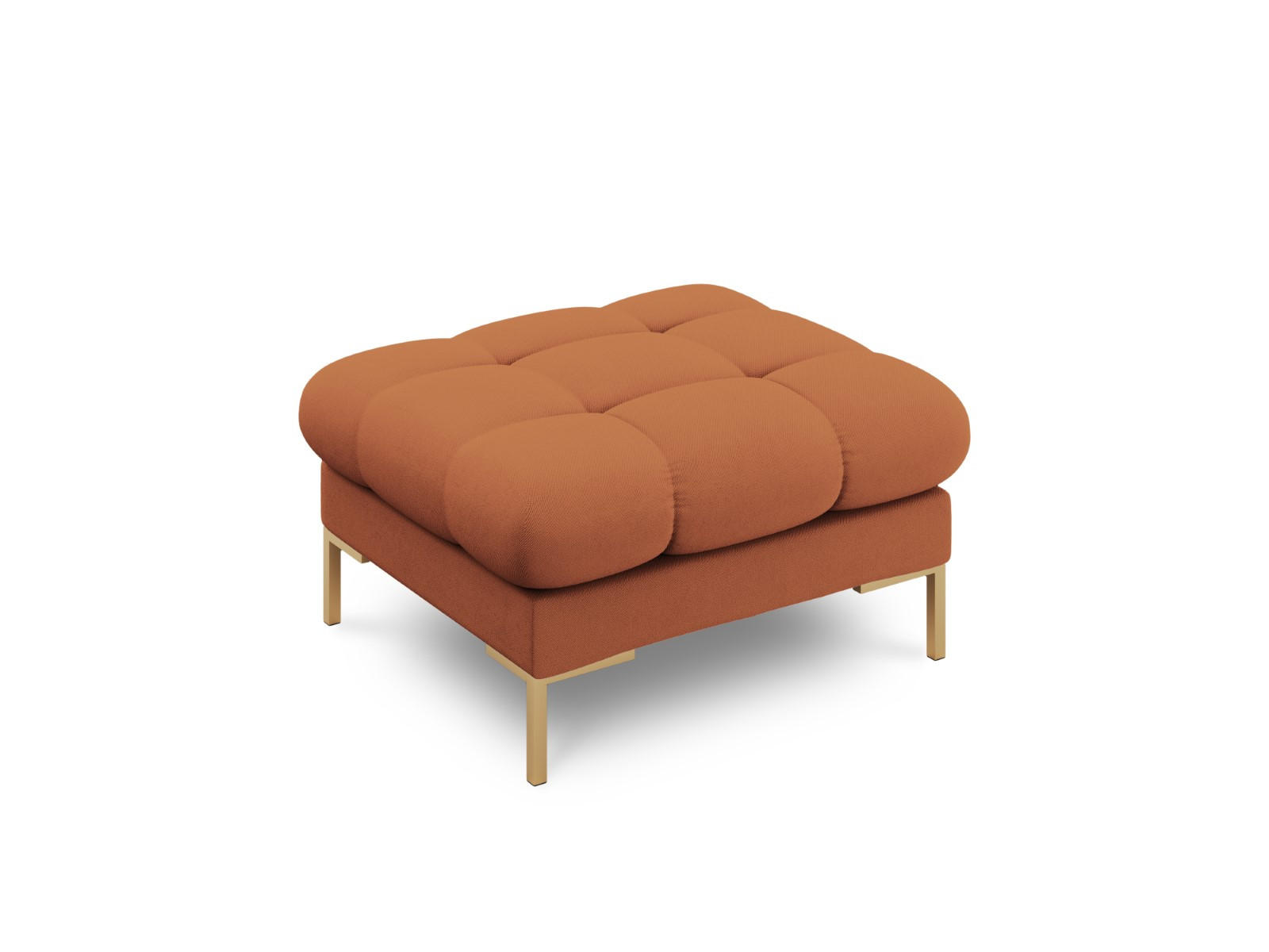 POUF Mamaia aus strukturiertem Stoff ziegelstein - Braun, Textil (60/41/60cm) - Micadoni