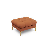 POUF Mamaia aus strukturiertem Stoff ziegelstein - Braun, Textil (60/41/60cm) - Micadoni