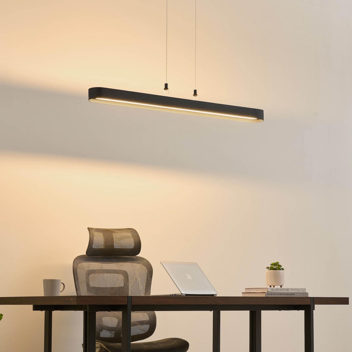 HÄNGELEUCHTE Oswin, Schwarz, 115cm - Schwarz, Metall (120/10.1/6cm) - KOSILUM
