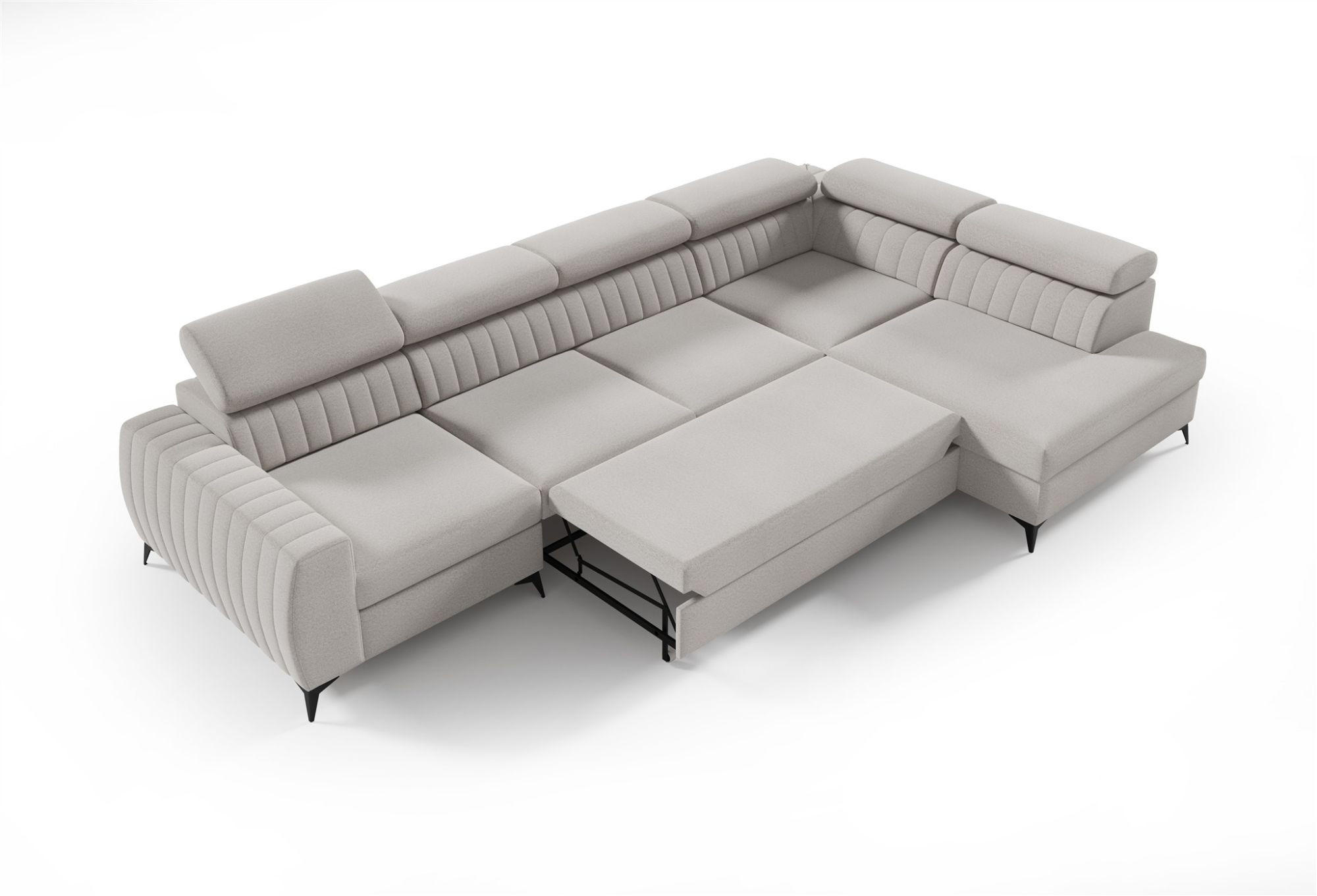 Thumbnail - Fun Möbel Ecksofa, Dunkelgrün, Textil, Ottomane rechts, 340x200 cm, Wohnzimmer, Sofas & Couches, Wohnlandschaften, Eckso...