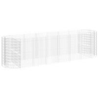 GABIONEN-HOCHBEET Verzinktes Eisen 400x100x100 cm - Silberfarben, Metall (400/100/100cm) - furnicato
