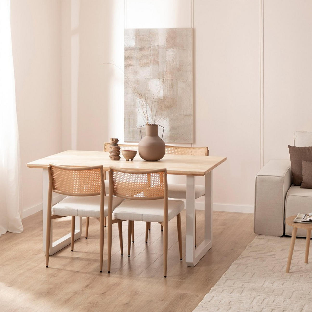 AUSZIEHBARER TISCH Khonor Zweifarbig 150 cm x 76 cm - Multicolor, Holz (90/150/76cm)