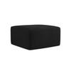 POUF Strukturstoff Schwarz - Schwarz, Holzwerkstoff/Kunststoff (75/37/75cm) - Makamii