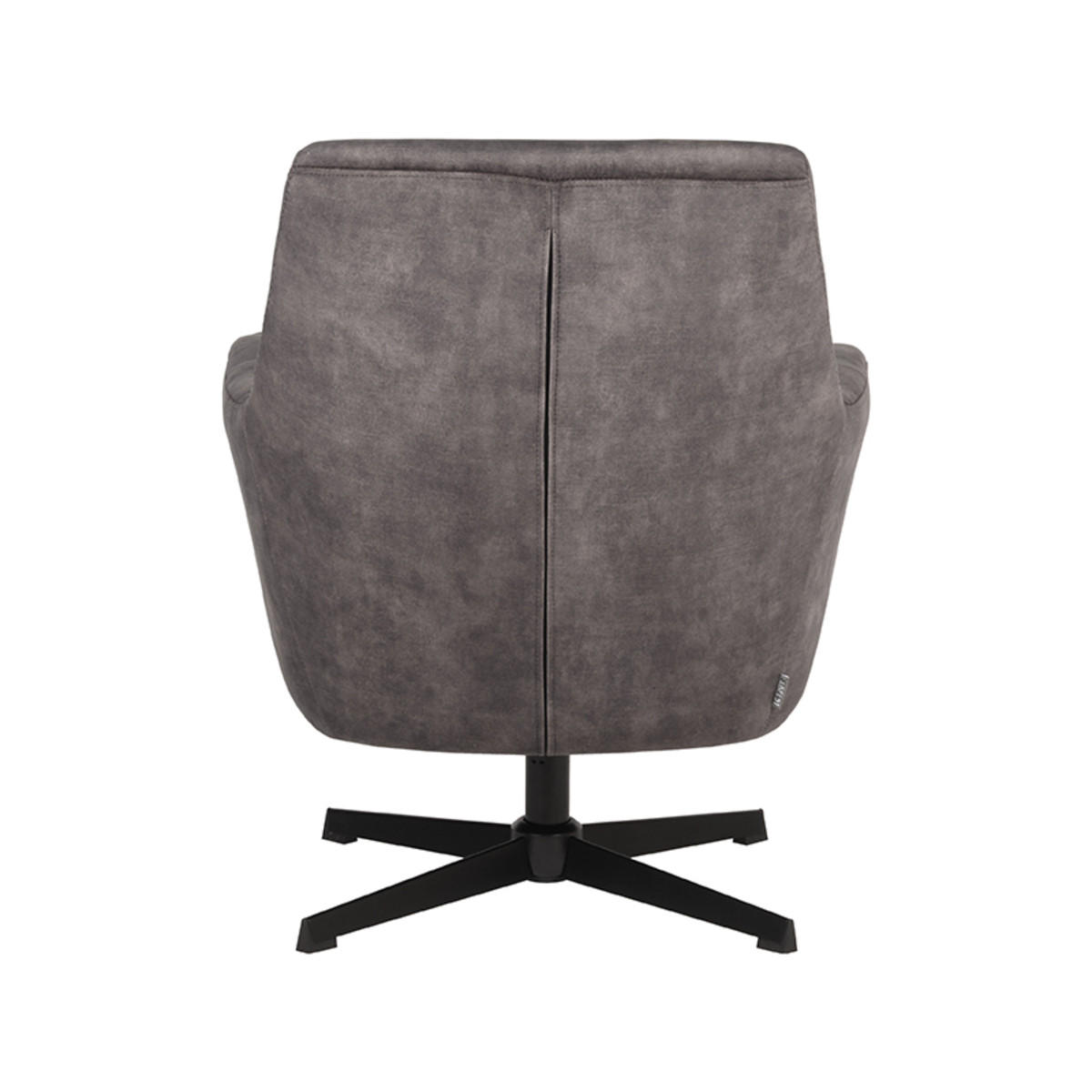 SESSEL Toby Grau 80/75/85 cm - Dunkelgrau, Textil (75/85/80cm) - LABEL51