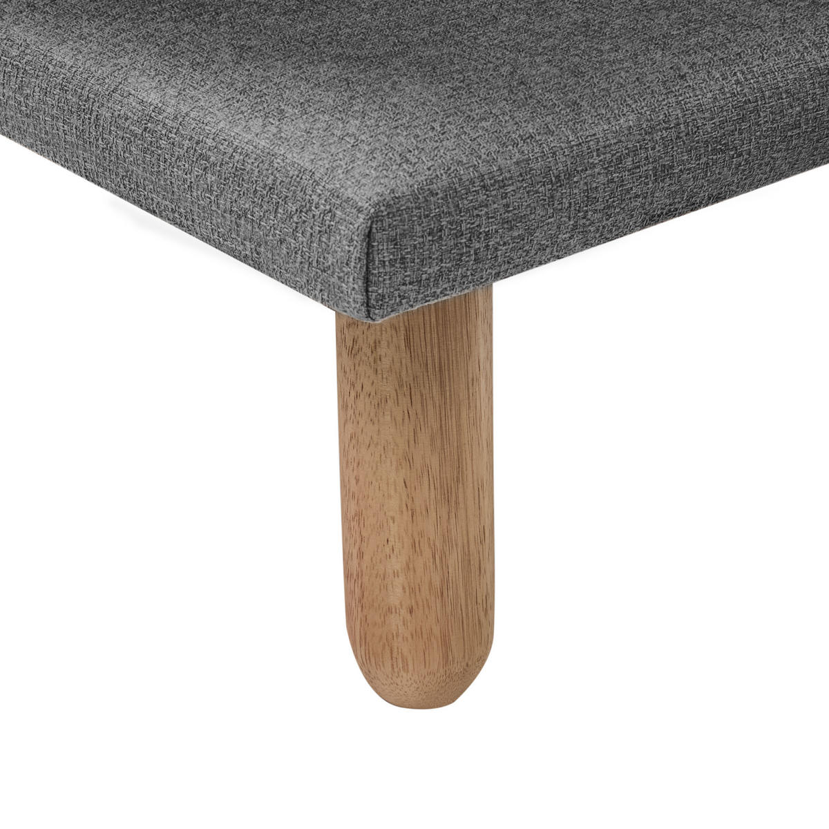 CHAISELONGUE Stoff Grau Alsten - Dunkelgrau/Braun, Textil (163/80/75cm) - Beliani