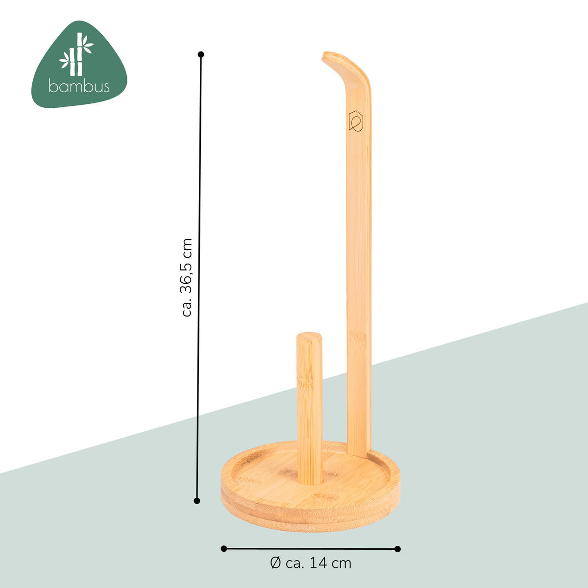 KÜCHENROLLENHALTER, Bambus - Braun, Holz (14/36.5/14cm) - eluno