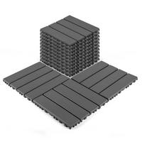 TERRASSENFLIESE 30.5/30.5/2 Dunkelgrau, Plastik (44 Stück) - Dunkelgrau, Kunststoff (30.5/30.5/2cm) - Oxeza