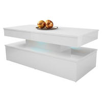 COUCHTISCH 120 Glossa 01 - Weiß, Holzwerkstoff/Kunststoff (55/120/50cm) - MIRJAN24