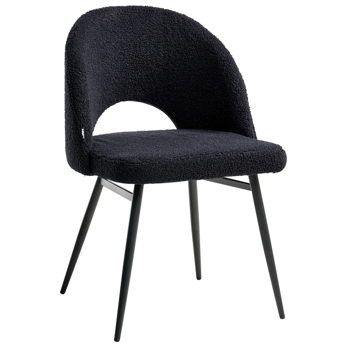 ESSZIMMERSTUHL 2er-Set Schwarz Onaga - Schwarz, Textil (52/77/56cm) - Beliani