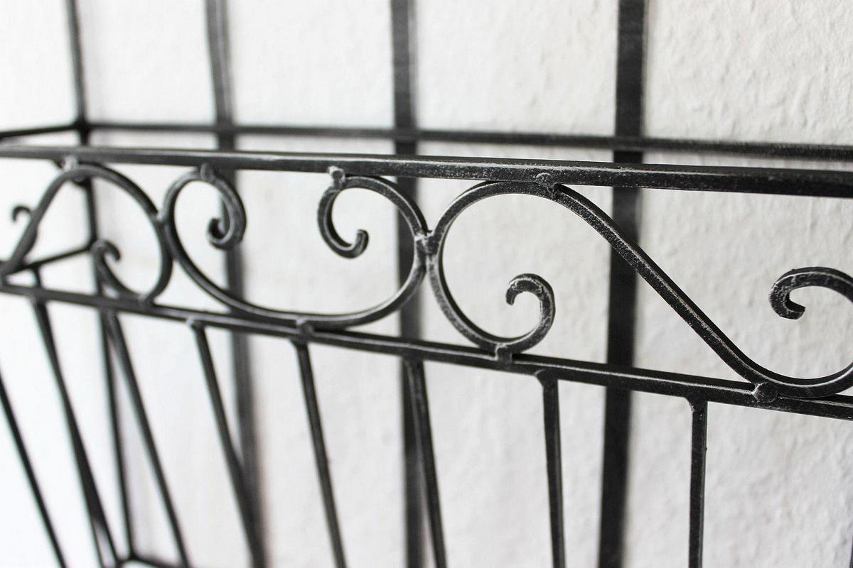 WANDREGAL Metall Schwarz 101 cm - Anthrazit, Metall (33/101/8cm) - DanDiBo