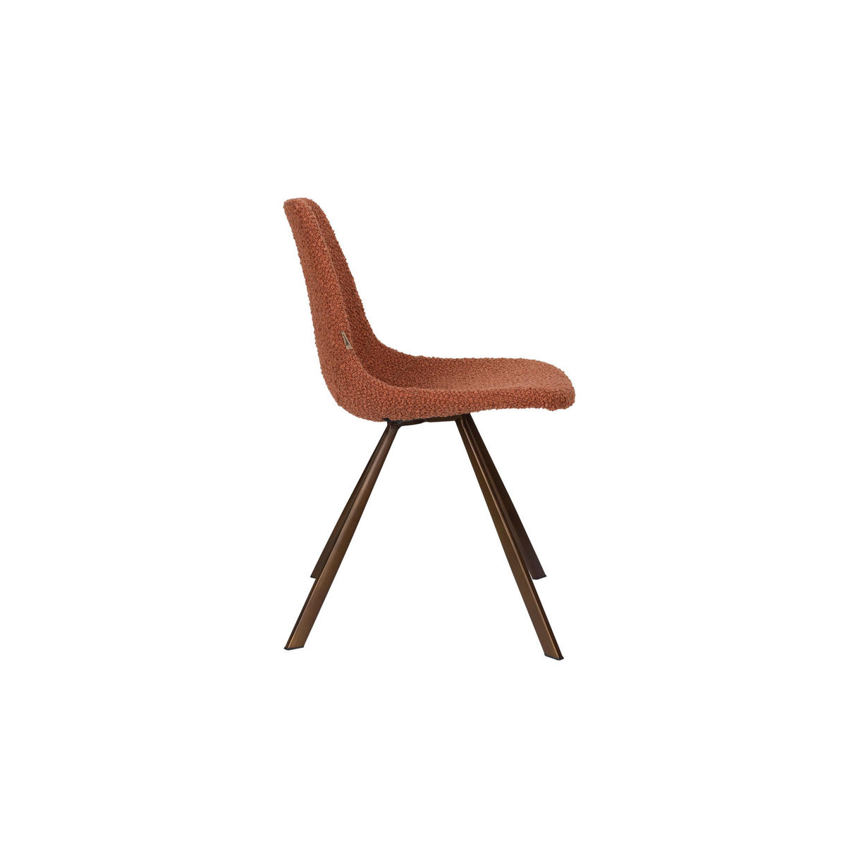 ESSZIMMERSTUHL Franky Terra/ Rot - 2 er Set - Rot/Terracotta, Kunststoff (46/83/56cm) - Dutchbone