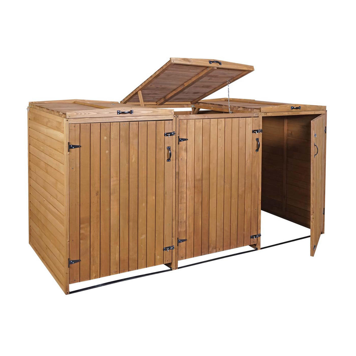 3ER-/6ER-MÜLLTONNENVERKLEIDUNG Braun - Braun, Holz (237/126/98cm) - MCW
