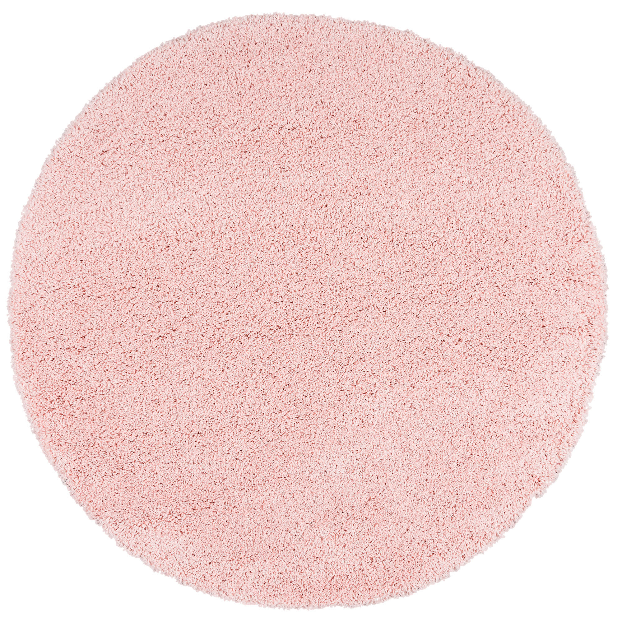 HOCHFLOR LANGFLOR SHAGGY TEPPICH LUXURY RUND - Rosa, Textil (80/80cm) - Pergamon