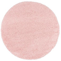 HOCHFLOR LANGFLOR SHAGGY TEPPICH LUXURY RUND - Rosa, Textil (80/80cm) - Pergamon