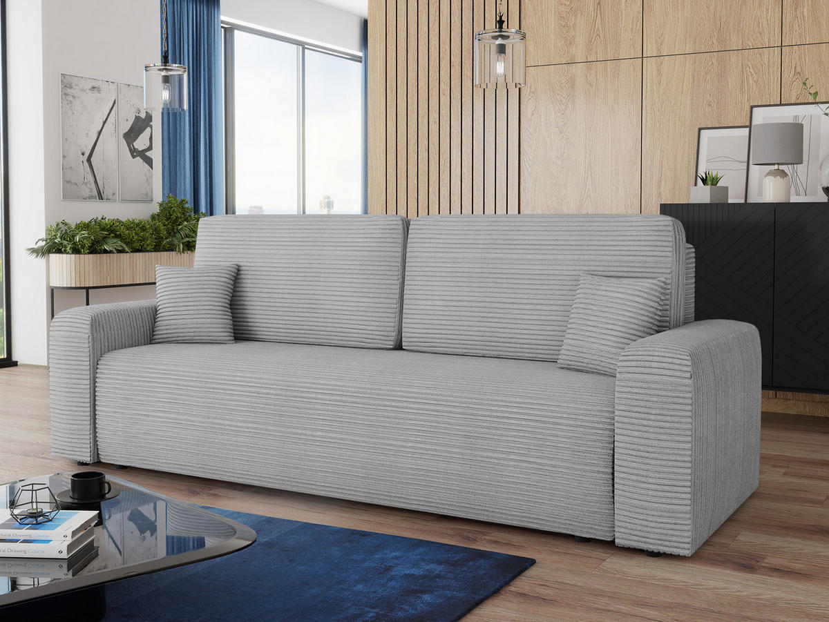 SCHLAFSOFA Spark - Schwarz/Grau, Holz/Kunststoff (236/90/95cm) - Sofnet