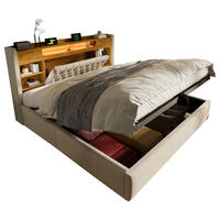POLSTERBETT 160/200 cm in Beige mit Bettkasten, LED und USB-C - Beige, Holzwerkstoff/Textil (160/200cm) - WISHDOR