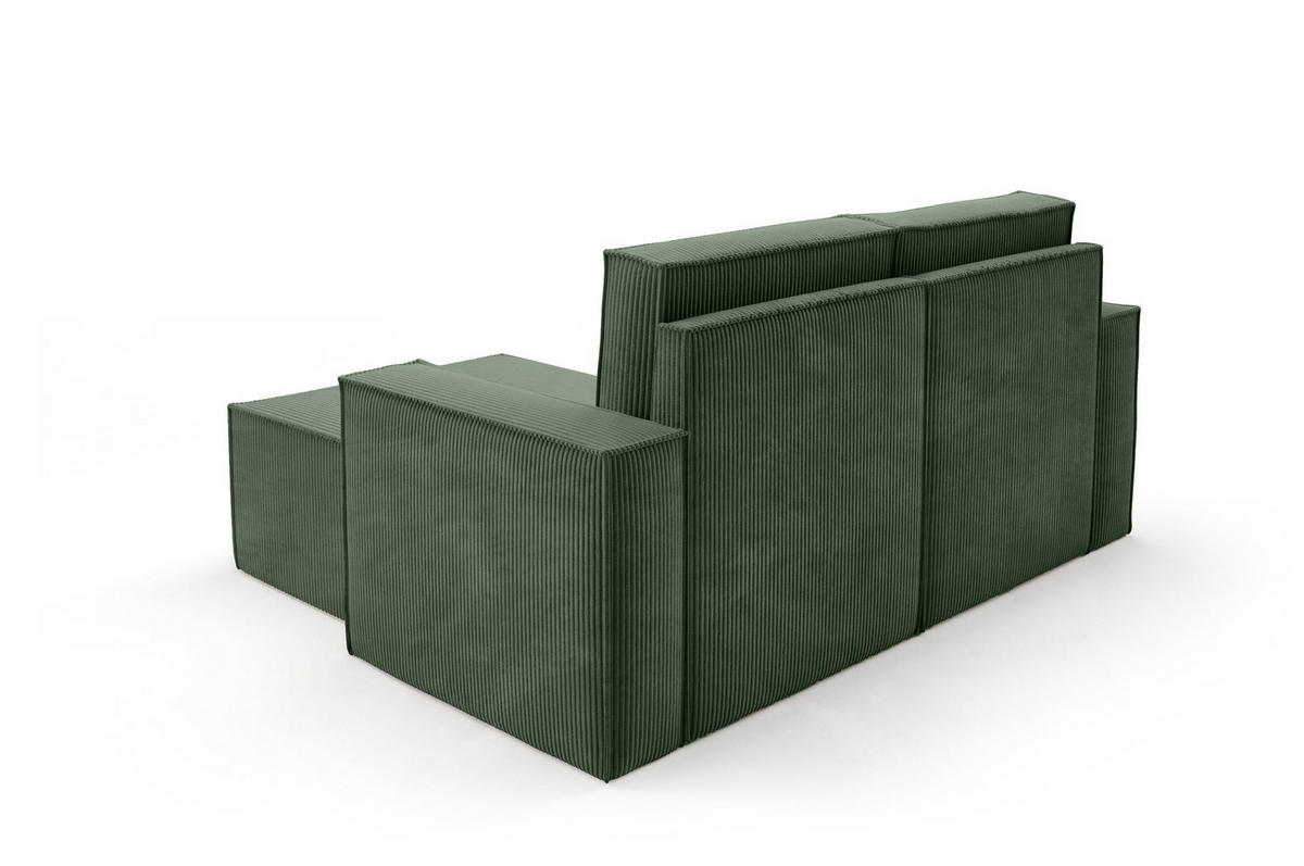 ECKSOFA Orto Grün, Zweisitzer Kordecksofa linke seite - Grün, Holzwerkstoff/Textil (180/141cm) - Bettso