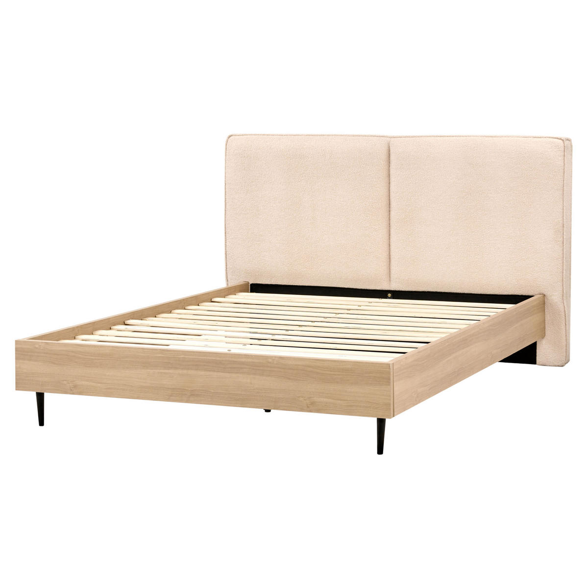 BETT mit Lattenrost 160x200 cm Beige Izernore - Beige, Textil (160/200cm) - Beliani