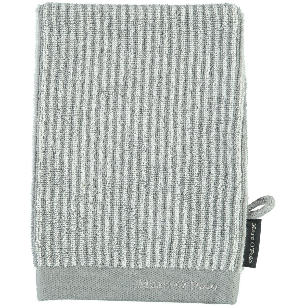 WASCHLAPPEN TIMELESS TONE STRIPE GREY-WHITE - Grau, Textil (16/21cm) - Marc O'Polo