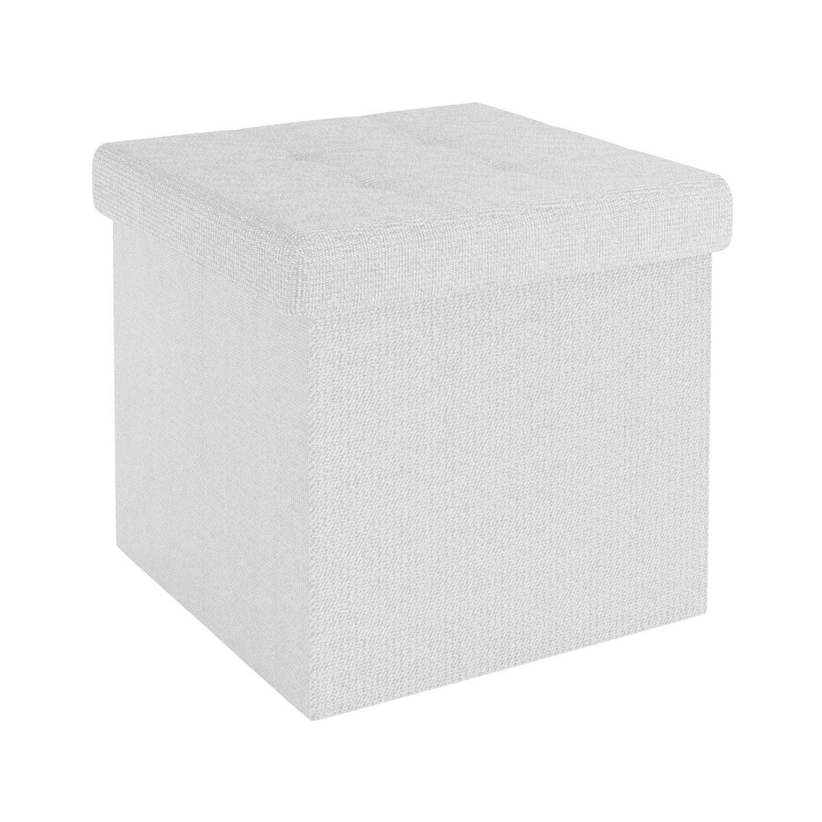 SITZWÜRFEL Faltbar 30/30/30 cm (Weiß) - Weiß, Textil (30/30/30cm) - Intirilife