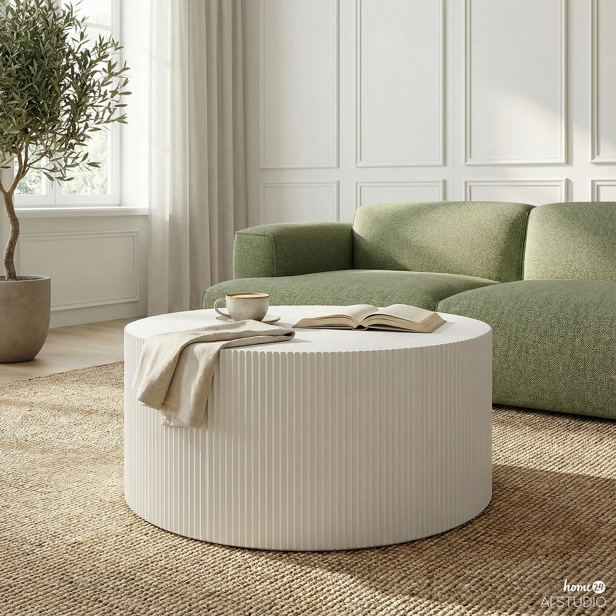 COUCHTISCH - Weiß - Weiß, Holzwerkstoff (80/80/35cm) - home24