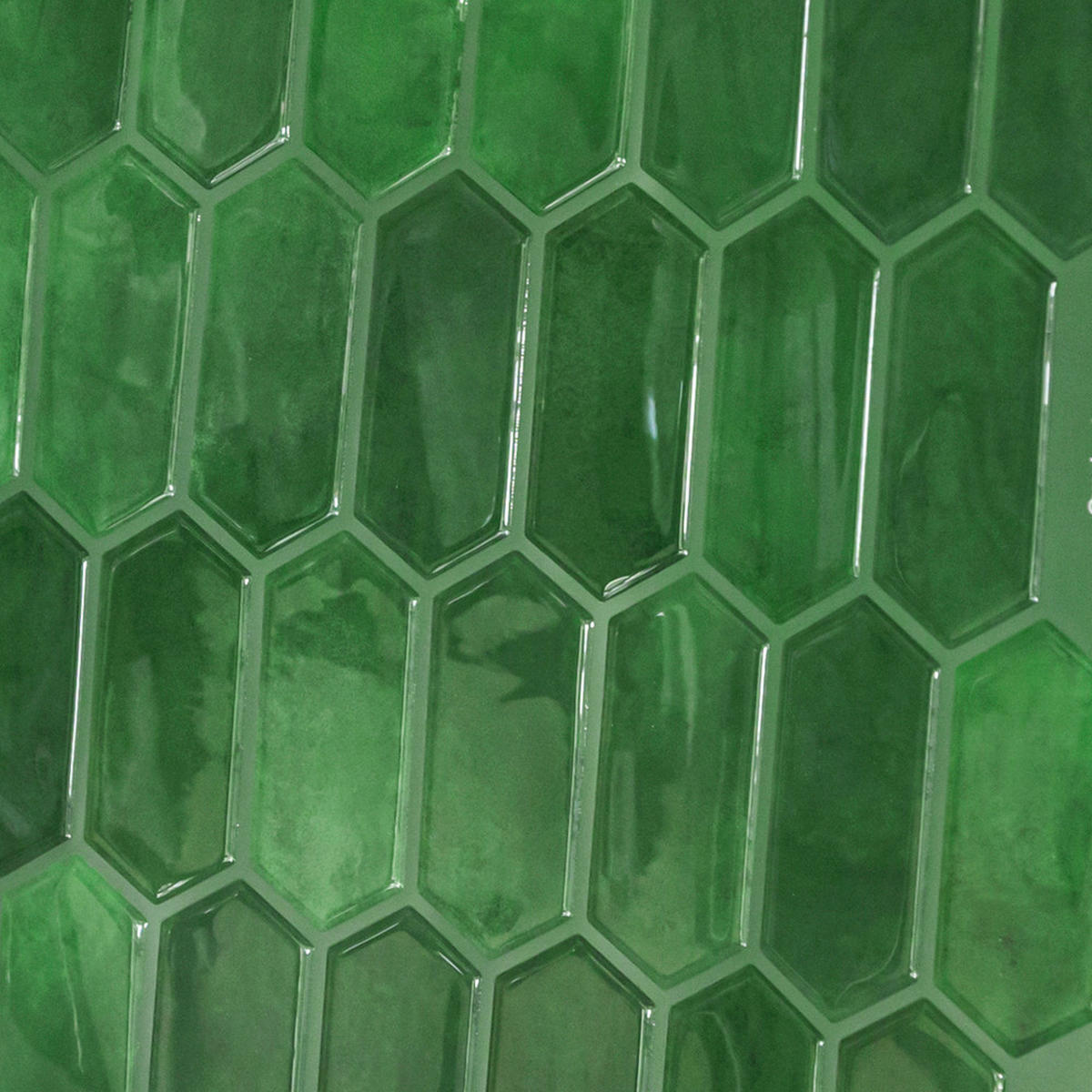 FLIESENAUFKLEBER 1 Stück 30,5 x 30,5 cm Selbstklebende Fliesen - Pera Verde - Grün, Kunststoff (30.5/0.12/30.5cm) - Mazovia