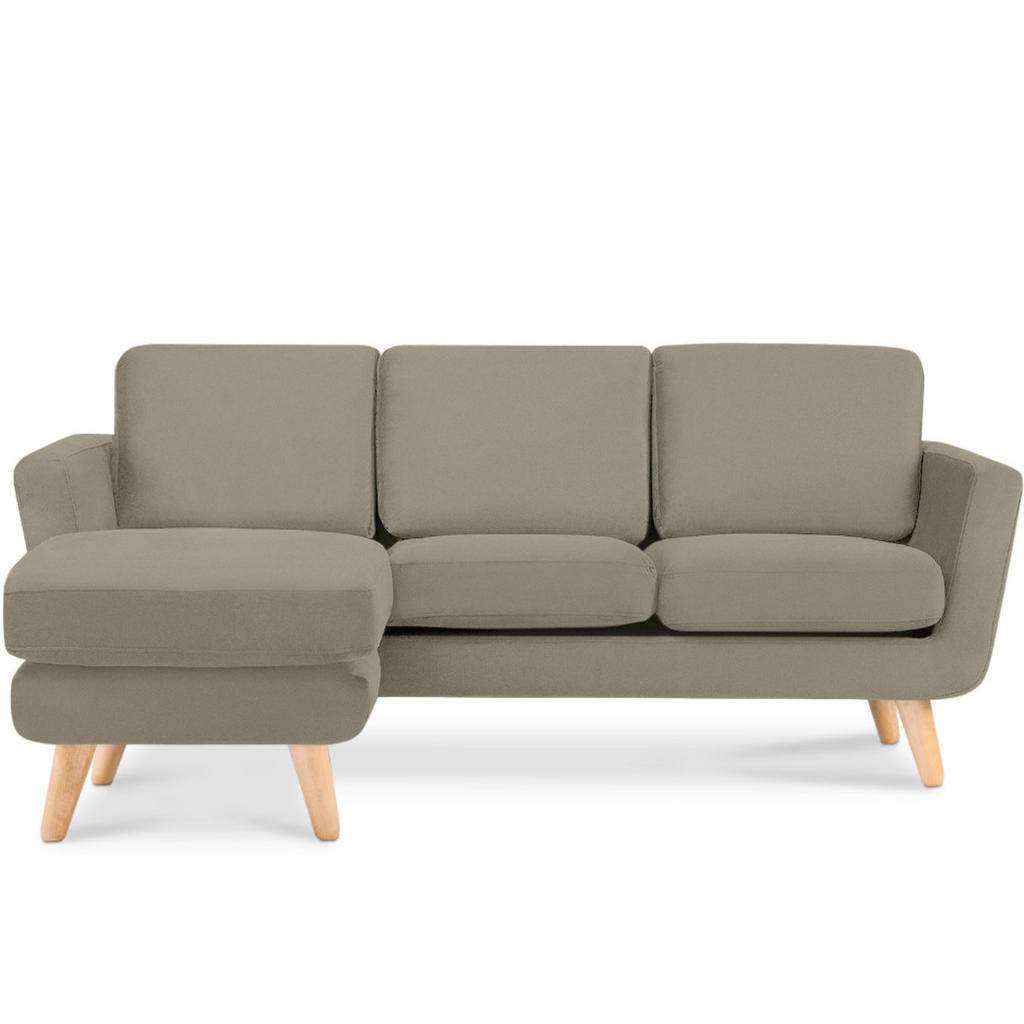 Thumbnail - Konsimo® 3-Sitzer-Ecksofa-Links, Beige, Textil, L-Form, 190x151 cm, FSC 100%, Hergestellt in Europa, Wohnzimmer, Sofas &...