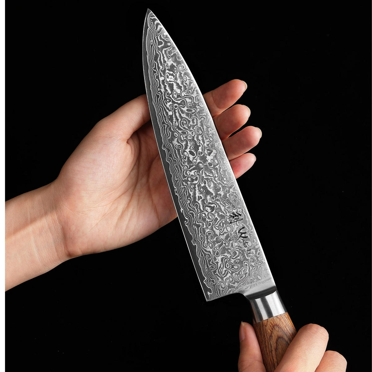 CHEFMESSER 20 cm - Braun, Holz/Metall (34cm) - Wakoli