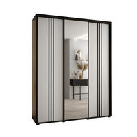 SCHWEBETÜRENSCHRANK 235,2/190/45 3-türig - Schwarz/Weiß, Holz/Metall (190/235/45cm) - Abiks Möbel