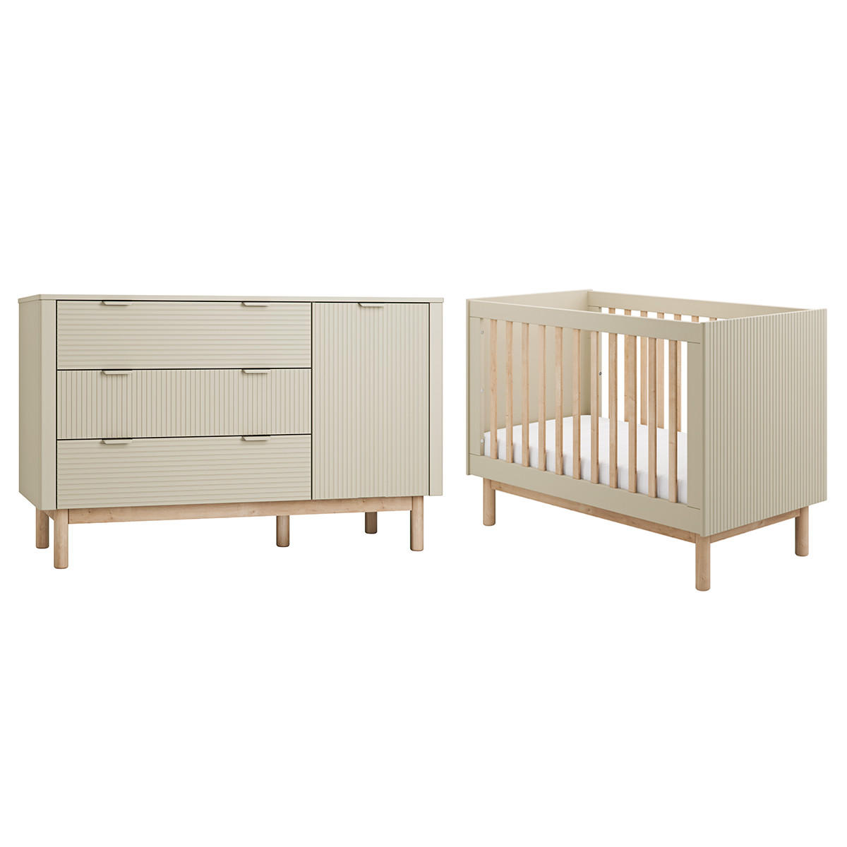 POKOJ PRO MIMINKO 2DÍLNÝ Miloo Šampaňské - béžová, kompozitní dřevo (123.5/87.5/66cm) - Petits-meubles