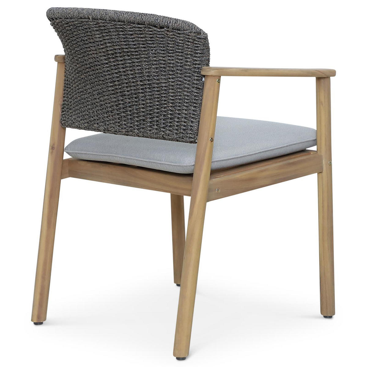 GARTENSTUHL SURIN grau, natur - Grau, Holz/Textil (63/82/61cm) - IDIMEX