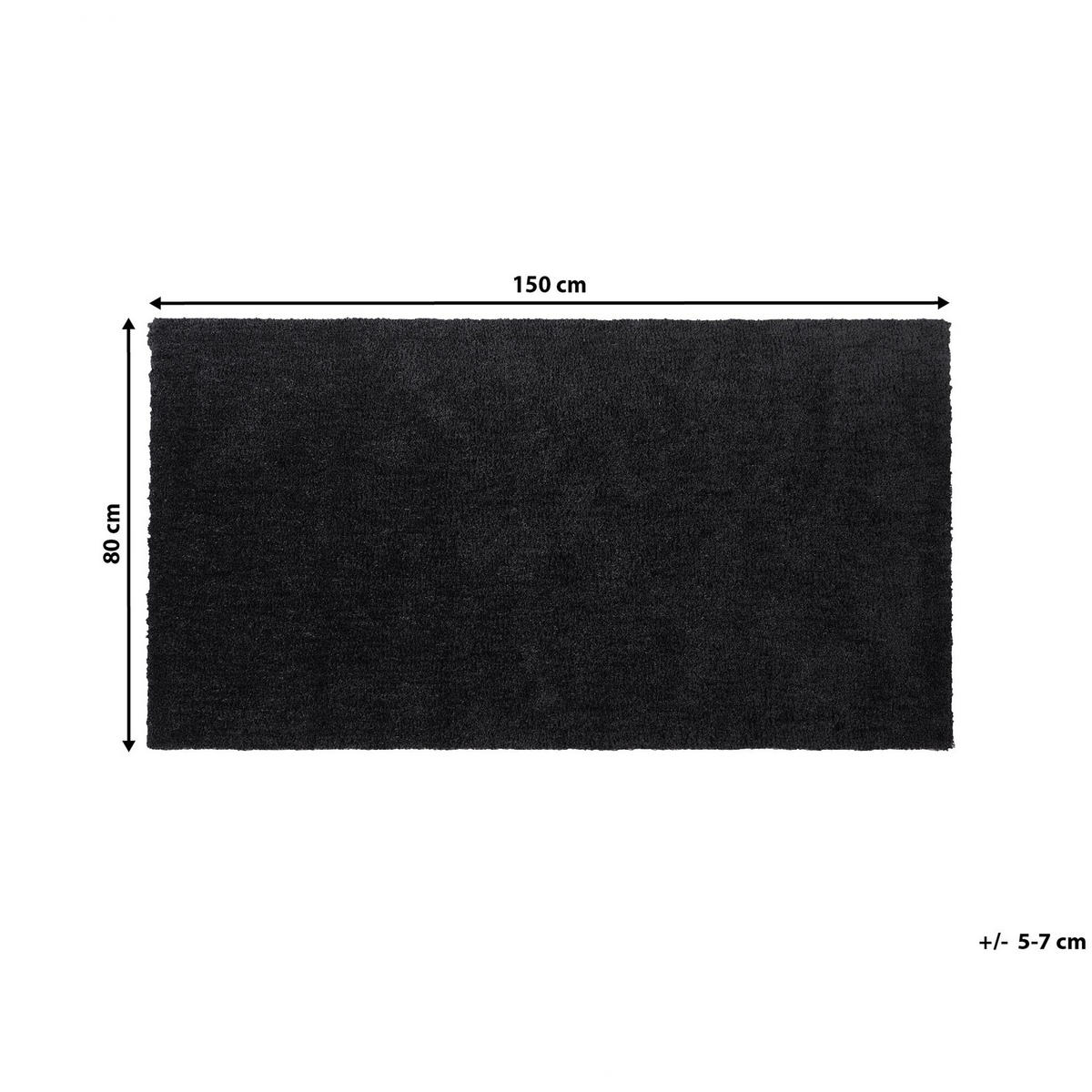 SHAGGY-TEPPICH Demre 150/80 cm - Schwarz, Kunststoff (80/150cm) - Beliani