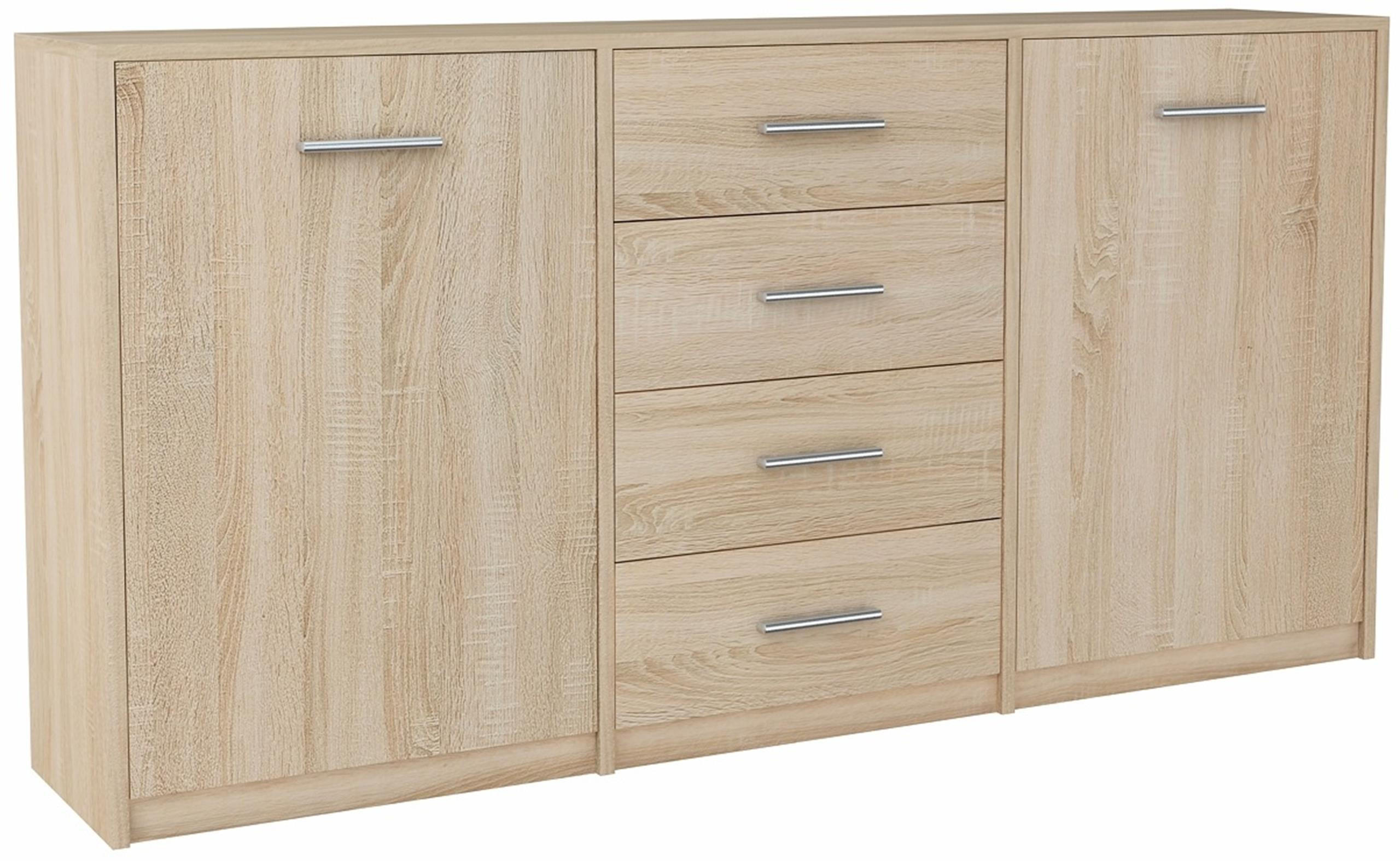 KOMMODE Bodo 2D4S Sonoma Eiche 177/35/75 cm - Sonoma Eiche, Holzwerkstoff (177/75/35cm)