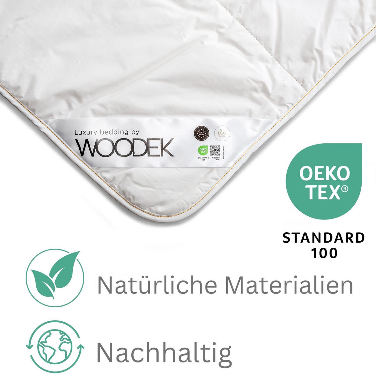 BETTDECKE LUXURY BEDDING, Baumwolle - Weiß, Textil (200/200cm) - WOODEK